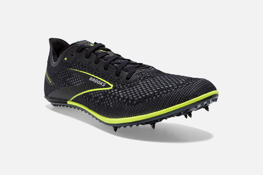 Brooks Elmn8 V8 Spikes Löparskor Herr - Svarta/Gröna - 1025-FWMKT